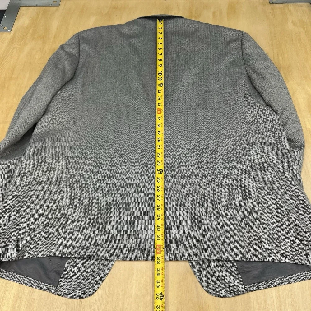 OAK HILL Big & Tall Blazer Sport Coat‎ Mens 2XLT (50/52L) Long Polyester Gray